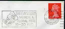 Postmark - Great Britain 1970 cover bearing illustrated slogan cancellation for Shrewsbury Musical & Floral Fete
