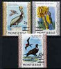 Montserrat 1976 Surcharged set of 3 Birds unmounted mint, SG 368-70*