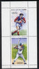 Batum 1996 Sports (Rugby & Baseball) perf souvenir sheet containing 2 values unmounted mint