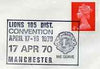 Postmark - Great Britain 1970 cover bearing illustrated cancellation for Lions International Convention, Manchester