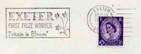 Postmark - Great Britain 1967 card bearing illustrated slogan cancellation for Britain in Bloom (Exeter)