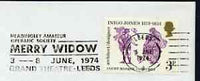 Postmark - Great Britain 1974 cover bearing illustrated slogan cancellation for 'Merry Widow' at Grand Theatre Leeds
