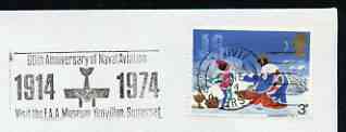 Postmark - Great Britain 1974 cover bearing illustrated slogan cancellation for 60th Anniversary of Naval Aviation