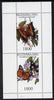 Touva 1995 Butterflies perf souvenir sheet containing 2 values unmounted mint