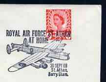 Postmark - Great Britain 1969 cover bearing illustrated cancellation for RAF St Athan at home