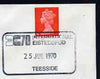 Postmark - Great Britain 1970 cover bearing illustrated slogan cancellation for Tees-Side international Eisteddfod