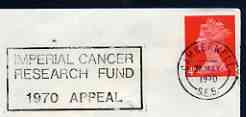 Postmark - Great Britain 1970 cover bearing illustrated slogan cancellation for Imperial Cancer Research Fund