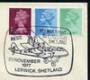 Postmark - Great Britain 1977 cover bearing illustrated cancellation for 40th Anniversary First Mail Flight to Sumburgh (Lerwick)