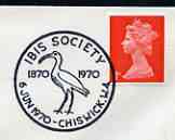 Postmark - Great Britain 1970 cover bearing illustrated cancellation for Ibis Society