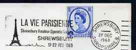 Postmark - Great Britain 1968 cover bearing illustrated slogan cancellation for 'La Vie Parisienne' at Shrewsbury