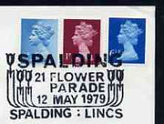 Postmark - Great Britain 1979 cover bearing illustrated cancellation for Spalding Flower Festival
