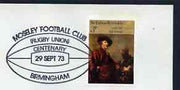 Postmark - Great Britain 1973 cover bearing illustrated cancellation for Centenary of Moseley Rugby Union Football Club
