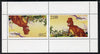 Touva 1995 Prehistoric Animals souvenir sheet containing 2100 value arranged tete-beche (perf) unmounted mint