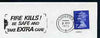 Postmark - Great Britain 1973 cover bearing slogan cancellation for Fire Kills (Leicester)