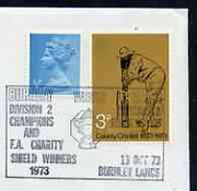 Postmark - Great Britain 1973 cover bearing illustrated cancellation for Burnley v QPR