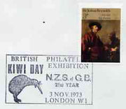 Postmark - Great Britain 1973 cover bearing slogan cancellation for British Philatelic Exhibition (Kiwi Day)