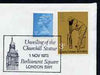 Postmark - Great Britain 1973 cover bearing illustrated cancellation for Unveiling the Churchill Statue (Parliament Square)