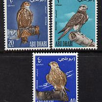 Abu Dhabi 1965 Falconry set of 3 unmounted mint, SG 12-14