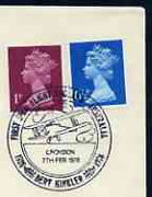 Postmark - Great Britain 1978 cover bearing illustrated cancellation for First solo Flight, England to Australia