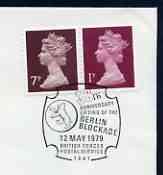 Postmark - Great Britain 1979 cover bearing illustrated cancellation for 30th Anniversary of Berlin Blockade (BFPS)