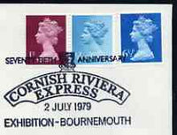 Postmark - Great Britain 1979 cover bearing illustrated cancellation for 75th Anniversary of Cornish Riviera Express Exhibition