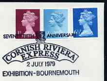 Postmark - Great Britain 1979 cover bearing illustrated cancellation for 75th Anniversary of Cornish Riviera Express Exhibition
