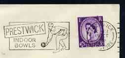 Postmark - Great Britain 1965 cover bearing illustrated slogan cancellation for Prestwick Indoor Bowls