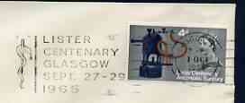 Postmark - Great Britain 1965 cover bearing illustrated slogan cancellation for Lister Centenary, Glasgow