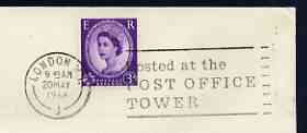 Postmark - Great Britain 1966 cover bearing slogan cancellation Posted at the Post Office Tower