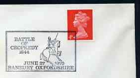Postmark - Great Britain 1970 cover bearing illustrated cancellation for Battle of Cropredy