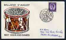 Postmark - Great Britain 1967 cover bearing illustrated cancellation for Ballater Highland Games