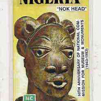 Nigeria 1993 Museum & Monuments - original hand-painted artwork for 2N value (Nok Head) by Godrick N Osuji on card 5" x 8.75" endorsed D1