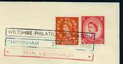 Postmark - Great Britain 1965 cover bearing special cancellation for Wiltshire Philatelic Federation 5th Convention (3 lines of text)