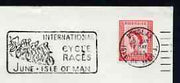 Postmark - Great Britain 1965 cover bearing illustrated slogan cancellation for International Cycle races, Isle of Man