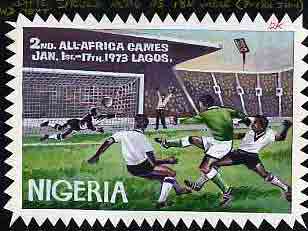 Nigeria 1973 Second All Africa Games - original hand-painted artwork (Football) on card 9