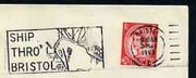 Postmark - Great Britain 1965 cover bearing illustrated slogan cancellation for 'Ship Through Bristol'