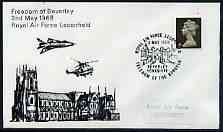 Postmark - Great Britain 1968 cover bearing illustrated cancellation for RAF Leconfield, Freedom of Beverley