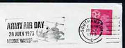 Postmark - Great Britain 1973 cover bearing illustrated slogan cancellation for Middle Wallop Army Air Day