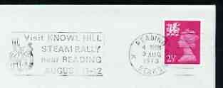 Postmark - Great Britain 1973 cover bearing illustrated slogan cancellation for Knowle Hill Steam Rally