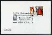 Postmark - Great Britain 1975 card bearing illustrated cancellation for 1st Polish Grenadiers Reunion Day