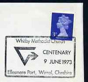Postmark - Great Britain 1973 cover bearing illustrated cancellation for Whitby Methodist Church