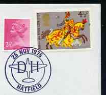 Postmark - Great Britain 1975 card bearing illustrated cancellation for DH, Hatfield