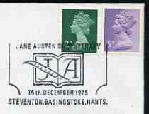 Postmark - Great Britain 1975 card bearing illustrated cancellation for Jane Austen Bicentenary