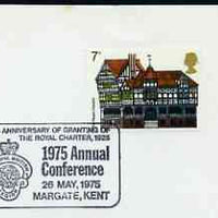 Postmark - Great Britain 1975 card bearing illustrated cancellation for Royal British Legion Conference (Margate)