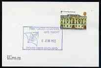 Postmark - Great Britain 1975 card bearing illustrated cancellation for First Cross Channel Kite Flight