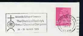 Postmark - Great Britain 1973 cover bearing illustrated slogan cancellation for Chemical Society's Annual Congress