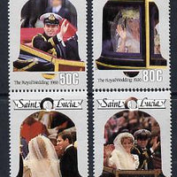 St Lucia 1986 Royal Wedding (Andrew & Fergie) (2nd series) set of 4 unmounted mint (SG 897-900)