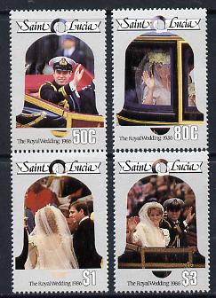 St Lucia 1986 Royal Wedding (Andrew & Fergie) (2nd series) set of 4 unmounted mint (SG 897-900)