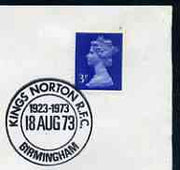 Postmark - Great Britain 1973 cover bearing special cancellation for Kings Norton RFC Birmingham