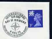 Postmark - Great Britain 1973 cover bearing illustrated cancellation for International Air Day at RAF St Mawgan (BFPS)